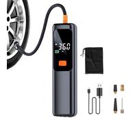 Pompe à Air pour Pneus de Voiture | Pompe à Air Électrique avec Arrêt Automatique et Manomètre Intégré - à Piles Rechargeables pour Véhicule SUV Moto Camion,pour Moto Vélo Garage Camion Maison
