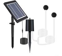 Pompe à air solaire 6 V 5 W pour aquarium, étang et aquarium, aérateur au sol avec panneau réglable, système d'oxygénation silencieux pour bassin extérieur