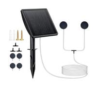 Pompe à air solaire - Alimentation solaire et USB, aérateur de bassin ultra | Pompe à air solaire pour étang, aérateur rechargeable par USB, parfait pour aquarium, pêche, hydroponie, jardin