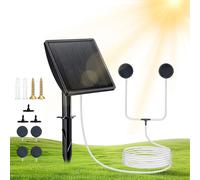Pompe À Air Solaire De Bassin oxygénateur Rechargeable Portable d'aquarium | Aérateur Solaire pour aquarium extérieur pêche hydroponie jardin étang oxygénation air énergie solaire