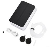 Pompe à air solaire intelligente avec sauvegarde USB pour aquariums, étangs et piscines avec batterie longue durée et protection de sécurité Blanc