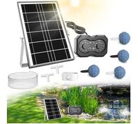 Pompe À Air Solaire Oxygénateur Pour Étang, Bouton De Rotation Simple Amélioré, Aérateur De Bassin Solaire, 2 Modes De Fonctionnem