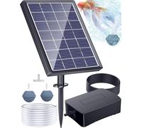 Pompe à air solaire, pompe pour piscine extérieure avec tuyau d'oxygène et pierre à bulles