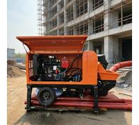 Pompe à béton portable, équipement de transport de béton hydraulique pour la construction résidentielle, commerciale et d'infrastructure