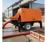 Pompe à béton portable montée sur remorque pour un placement efficace du béton dans les projets de construction et d'ingénierie