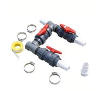 Pompe a Chaleur Piscine Kit, Raccordement pour Pompe à Chaleur, 32/38 mm Bypass Piscine Vanne Chauffage Solaire Piscine Hors Sol, Contrôle de l'Alimentation en Eau pour Une Régulation Optimale