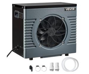 Pompe à chaleur pour piscine VEVOR 4920 W, chauffage électrique pour piscines hors sol jusqu'à 18 m³, COP max. 5,29, silencieuse, disjoncteur différentiel, température de chauffage 15-40 °C, mode chau