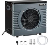 Pompe à chaleur pour piscine VEVOR Puissance nominale 4160 W, chauffage électrique pour piscines hors sol jusqu'à 15 m³, COP max. 5,14, silencieuse, disjoncteur différentiel, température de chauffage 