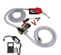 Pompe à diesel auto-amorçante 12 V 175 W 45 l/min Mise à niveau Pompe à carburant auto-amorçante Pompe à fioul électrique mobile stations-service avec tuyau de 4 m + 2 m et pistolet