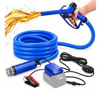 Pompe à diesel électrique compatible avec Ma-kita 18 V et 21 V (sans batterie) et DC 24 V, pompe à carburant 30-35 l/min avec tuyau de 5 m, pour diesel, kérosène et eau, pompe à huile portable