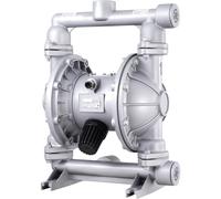 Pompe à double membrane à air comprimé SucceBuy, 200 l/min, max. 7,9 bars, pompe de transfert pneumatique avec 2 membranes de rechange, entrée et sortie 1-1/2 pouce en alliage d'aluminium pour diesel,