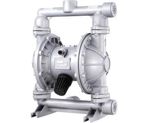 Pompe à double membrane à air comprimé SucceBuy, 200 l/min, max. 7,9 bars, pompe de transfert pneumatique avec 2 membranes de rechange, entrée et sortie 1-1/2 pouce en alliage d'aluminium pour diesel,