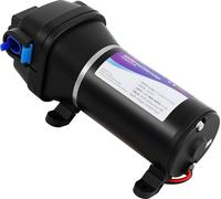 Pompe à eau 12 V - Pompe de surpression/de refoulement - 17 l/min - Réglable de 2,75 à 5,88 bars - Pressostat automatique - Filtre et raccords - Prise UE