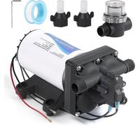 Pompe à eau 12V - Pompe à membrane - Pour le remplissage de systèmes d'eau - Système de pression intelligent - 11,3 L/min - Noir
