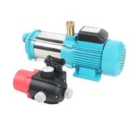 Pompe à eau 230 V - Pompe de jardin - 1300 W - Auto-amorçante - Pompe à eau sale - Avec interrupteur à pression et manomètre - 4000 l/h - En acier inoxydable - Pompe submersible à aspiration plate
