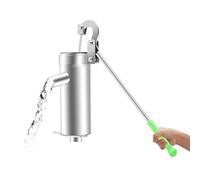 Pompe à eau à bras en acier inoxydable 8 m - Pompe à bras manuel - Pompe de jardin - Pompe manuelle - Pompe à eau de puits profonde - Pour jardins, parcs, étangs, argent