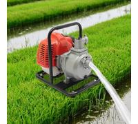 Pompe à eau à essence 1,25 kW 6500 tr/min 10 000 l/h 20 m Hauteur de refoulement 25,4 mm Raccord (1"), Pompe de jardin Pompe à eau usée Pompe à moteur avec moteur 2 temps 1,2 l