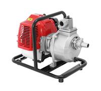 Pompe à eau à essence - 1250 W - 2 temps - 43 CC - Moteur pour eau sale - Pompe de bassin - Pompe de jardin - 1,7 HP 8500 tr/min - Hauteur de refoulement de 8 m - Pour remplissage de réservoir