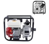 Pompe à eau à essence 4 temps 6,5 CV 210 cc - Pompe de jardin pour eaux usées avec 36 m³/h (60 000 l/h) et hauteur de refoulement de 28 m - Raccord 2 pouces, profondeur d'aspiration 7 m pour
