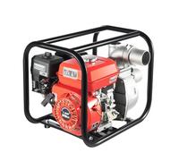 Pompe à eau à essence avec moteur 4 temps, raccord de 7,5 cm, 7,5 cv, 35 m³ | Pompe à eaux usées avec réservoir de 3,6 l et tuyau de 7,5 m, hauteur de refoulement de 30 m, hauteur d'aspiration de 8 m