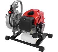 Pompe à eau à essence - Pompe de jardin/d'irrigation à 2 temps - 1,7 CV 43 cm³ - 10 m³/h - hauteur de refoulement 30 m - entrée/sortie 25 mm - réservoir 1 L - fiche EU