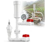 Pompe à eau à jet hydraulique, système de pompe de ruisseau autonome | Utilisation exclusive en eau, pompage autonome l'eau des ruisseaux sans carburant ni électricité(Model-25)