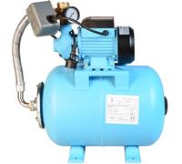 Pompe à Eau AQB 60 avec Réservoir 24L - Pompe de Jardin (370 W, 2100 l/h, Hauteur max. 39 m) - Groupe de Surpression Set - Réservoir à Vessie Sous Pression 24 L - Pompe d’arrosage pour Eaux Claires