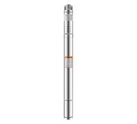 Pompe à eau de puits profond Inox, 0,37kW, 264L/h, Immergée, Filtre intégré | Corps inox 304, câble 15m, installation verticale, usage agriculture industrie, étanche IP65, faible bruit, max 35 m
