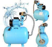Pompe à eau domestique WZP 750 (3000l/h 750W hauteur de refoulement 55m) - réservoir sous pression de 50L - distributeur automatique d'eau domestique avec pressostat manomètre - 50 litres
