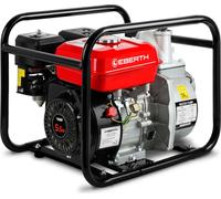 Pompe à eau EBERTH 5,5 CV avec 30.000l/h et 30m de hauteur de refoulement, raccord 2 pouces, pompe de jardin pour eaux sales avec moteur 4 temps et 7m de hauteur d'aspiration