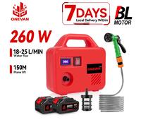 Pompe à eau électrique portative ONEVAN 150M, arroseur sans fil pour pelouse, pulvérisateur, outil d'irrigation de jardin, compatible avec batterie Makita 18V. Without Battery