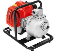 Pompe à eau essence 43cc, moteur 2 temps de 1,25 kW, pompe pour étang, pompe de jardin | 36*28*32cm. Pompe à eau essence portable pour eaux sales, idéale pour l'irrigation, le drainage et les exploita