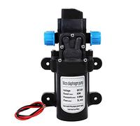 Pompe à Eau Haute Pression, DC 12V 5 L/Min 60W Pompe à Eau Diaphragme Pompe de Pulvérisateur à Amorçage Automatique avec Pinces pour Bateau de Plaisance RV Camping car