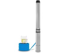 Pompe à eau immergée pour puits EBERTH - 1100W - Filtre à impuretés intégré - 74m de hauteur de refoulement