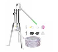Pompe à eau manuelle pour l'extraction des eaux souterraines, pompe d'aspiration manuelle avec kit d'accessoires pour puits jusqu'à 8 m de profondeur, tuyau de 10 m inclus