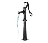 VEVOR Pompe à Eau Manuelle Puits, Hauteur de Refoulement Max 6 m, Pompe à Main à Bras en Fonte Vintage avec Base Rehaussée, Raccord NPT Standard, pour Pomper Eau Étangs, Jardins, Cours, Fermes, Noir