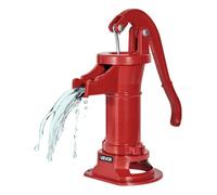 Pompe à Eau Manuelle Puits-VEVOR-Refoulement Max 7,6 m-Pompe à Main à Bras en Fonte Vintage-Rouge