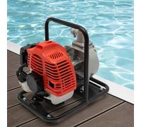 Pompe à eau - Pompe à essence vortex/tourbillon 2,54 cm - Refroidie à l'air - Antirouille - Pour la lutte contre les incendies et les bassins à poissons/l'aquaculture - Prise UE - Rouge