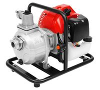 Pompe à eau - Pompe de transfert essence de 43 cm³ - Moteur 2 temps - Monocylindre - Refroidissement par air - Pour l'irrigation et l'entretien des espaces verts - Rouge et noir