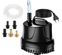 Pompe à eau - Pompe submersible - Fontaine - Entretien d'aquarium - Système de protection contre l'incendie (sec) - 1500 L/h - Noir