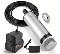 Pompe à eau pour batterie Einhell 18 V, pompe submersible de 500 GPH, pompe pour eaux usées, pompe d'aspiration, pompe à eau plate