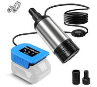 Pompe à eau pour Bosch Professional Batterie 18 V 3800 l/h Pompe | Compatible avec la batterie Bosch GBA 18 V - Débit de 60 l/min - Idéal pour piscine, jardin, inondations et caves - Sans fil