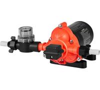 Pompe à eau pour camping-car, 12 V CC, 4 GPM (15,1 L/min), pompe à eau à membrane auto-amorçante à 3 chambres avec pressostat automatique, pression maximale de 40 PSI, à la demande pour camping-cars,