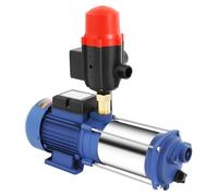 Pompe à eau rotative de 4000 litres par heure - Pompe de jardin - 2500 W / 3,5 chevaux - 230 V/50 Hz - Pressostat - Acier inoxydable - IP44 - Bleu