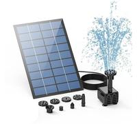Pompe à eau solaire 1.5w, version améliorée, fontaine Prumya, étang/piscine/décoration de jardin, pompe à eau avec 6 buses