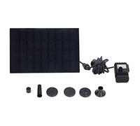 Pompe à eau solaire DC sans balais en silicium monocristallin, fontaine flottante 9 V 1,8 W, démarrage automatique haute efficacité avec 3 buses pour jardin, piscine, bain