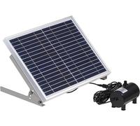 Pompe à eau solaire - Pompe pour fontaine d'étang/aquarium - 1000 l/h - Hauteur de refoulement 1,5 m - Panneau solaire 17 V/10 W - ABS, verre, alliage d'aluminium - IP68