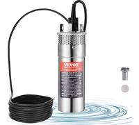 Pompe à eau solaire VEVOR, 12 V DC, 120 W, pompe de puits profond, débit 3,2 GPM, hauteur de refoulement 70 m, pompe à eau solaire pour puits, irrigation de fermes, abreuvage d'animaux d'élevage