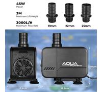 Pompe à eau Submersible pour piscine, étang, Aquarium, réservoir de poissons, fontaine 15W 1500L H