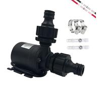 Pompe à eau submersible sans balais CC 12 V, pompe à eau immergée sans balais, noyau de pompe en céramique, mini pompe à eau amphibienne, 800 l/h, 5 m, pour fontaine solaire, aquarium, bassin